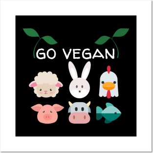 Go vegan Posters and Art